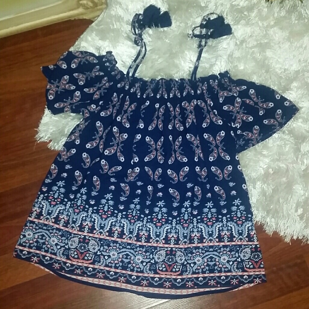 Jolt off the shoulders tassel strap top sz xs